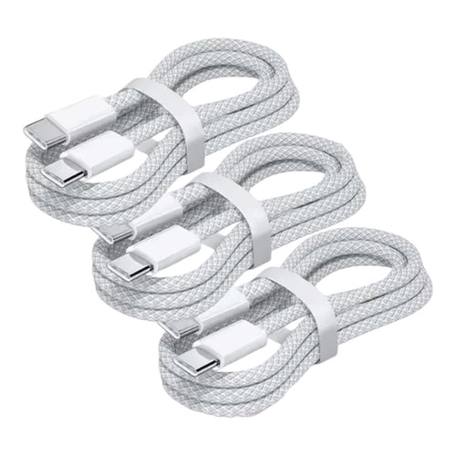 Cable USB-C a Lightning para iPhone 1m 60W Carga Rápida — 3 Piezas