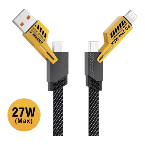 Cable 3 en 1 USB-C Lightning USB-A 1m Carga Rápida