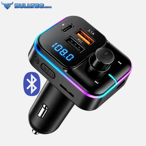 Transmisor FM Bluetooth 5.3 para Auto con Carga Inalámbrica 20W