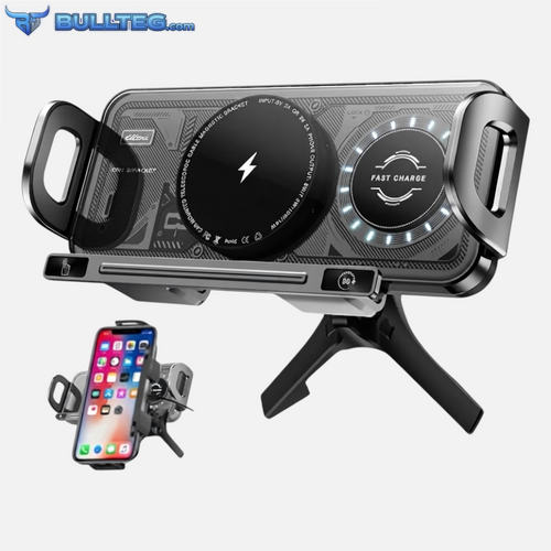 Soporte para Celular de Auto con Carga Inalámbrica 15W Ajuste Automático