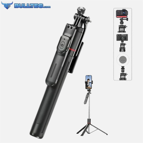 Trípode para Celular 1.72 m Selfie Stick con Control Bluetooth y Luz LED