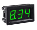 Pantalla Digital de voltaje, voltímetro LED verde de 0,56" 3V-30V, resistente al agua 1pz