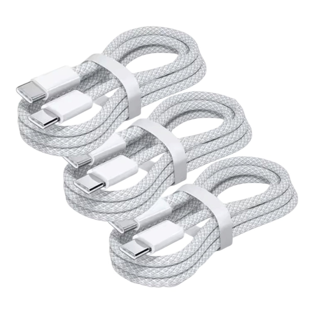 Cable de Carga Rápida (3 Piezas) Compatible con iPhone Tipo C 1 Metro 60W