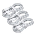 Cable de Carga Rápida (3 Piezas) Compatible con iPhone Tipo C 1 Metro 60W