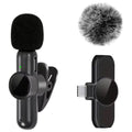 Micrófono Lavalier inalámbrico Mini graba Audio y vídeo, para iPhone, Android 2Pack