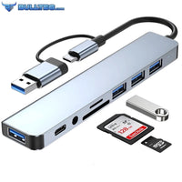 Adaptador Hub USB C 8 en 1 para Laptop y Celular