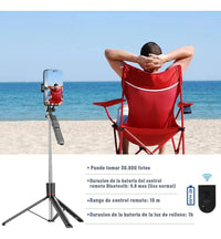 Trípode para Celular 1.72 m Selfie Stick con Control Bluetooth y Luz LED
