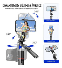 Trípode para Celular 1.72 m Selfie Stick con Control Bluetooth y Luz LED
