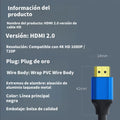 Cable Hdmi 3m 4k Alta Calidad Y Duradero Genérico