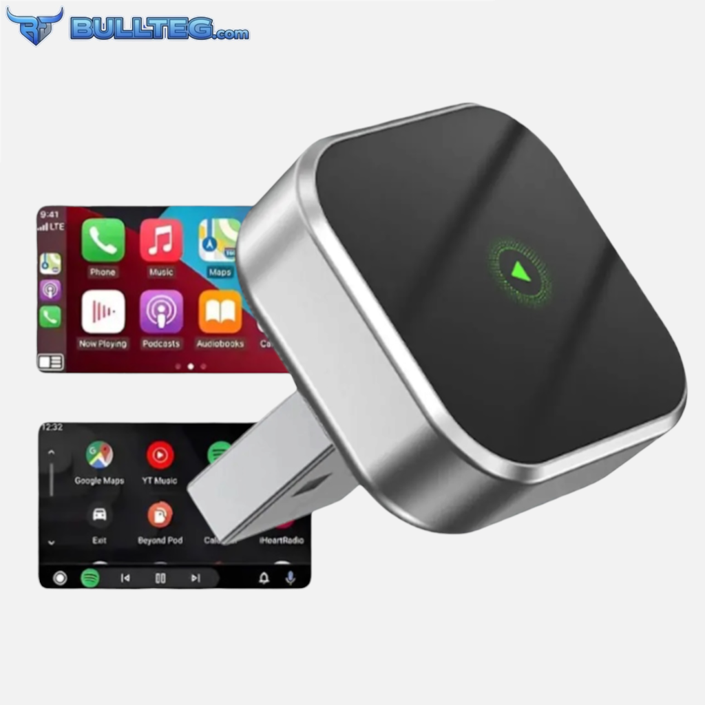 Adaptador CarPlay y Android Auto Inalámbrico 2 en 1