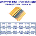 Resistencias de 10 Ohm-1MOhm, 1/4 W  película de carbono, resistencia única, electrónica