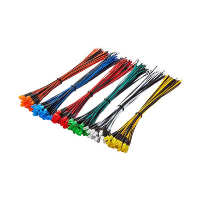 50 LEDS 12V 20cm precableado Colores lámpara de diodo decoración emisores de luz
